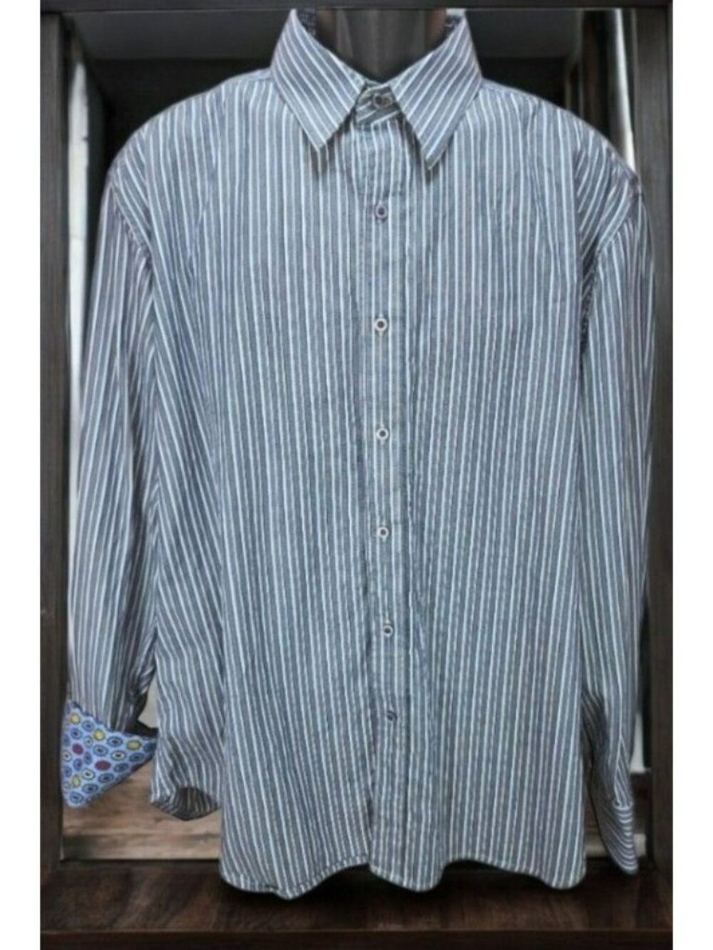 Robert Graham Mens Long Sleeve Button-Down Shirt XL